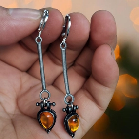 Wholesale Orange Drop Shape Alloy Earrings