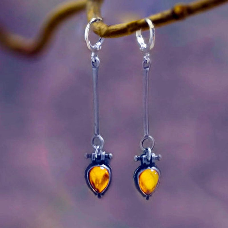Wholesale Orange Drop Shape Alloy Earrings