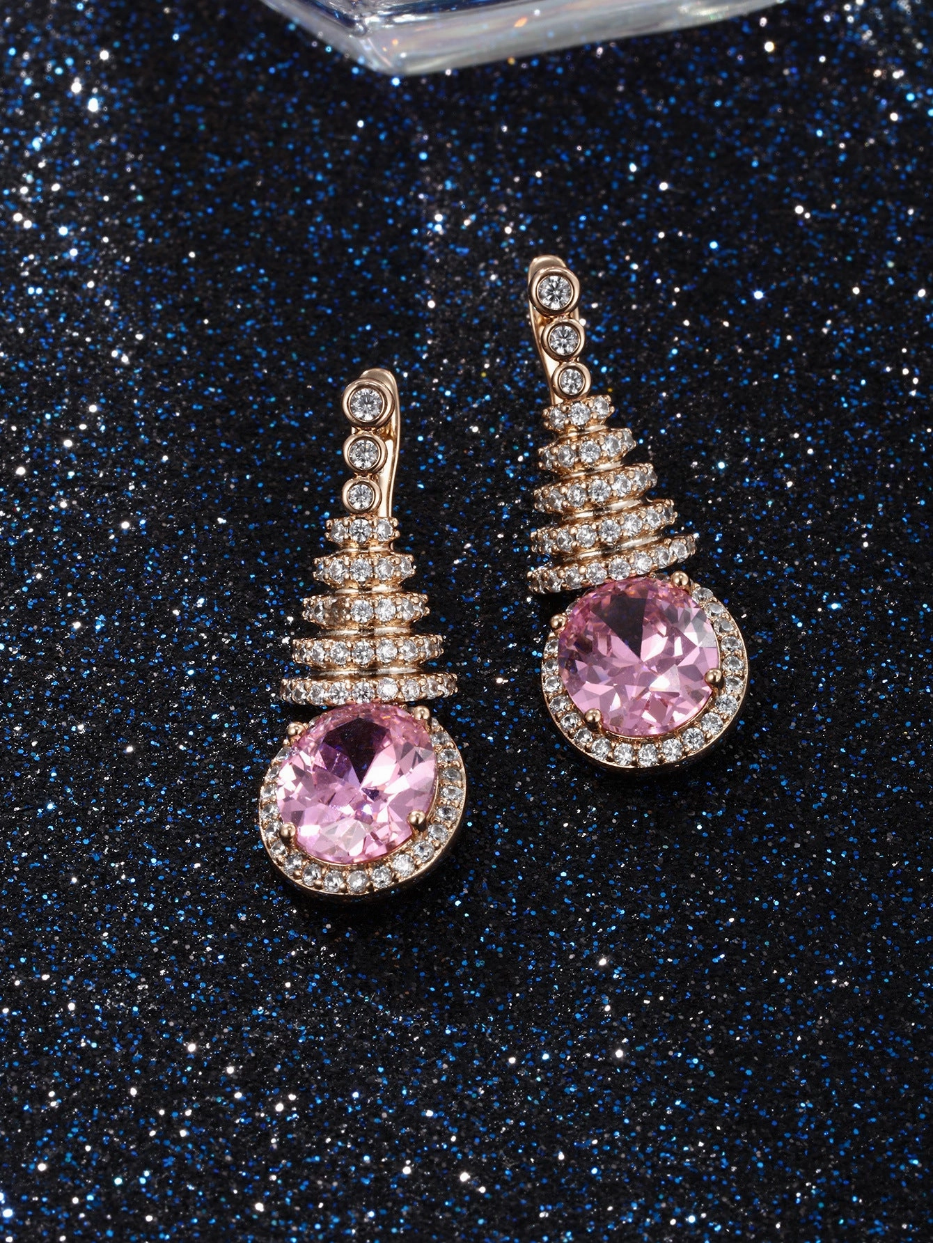 Wholesale Oval Artificial Stone Christmas Tree Earrings