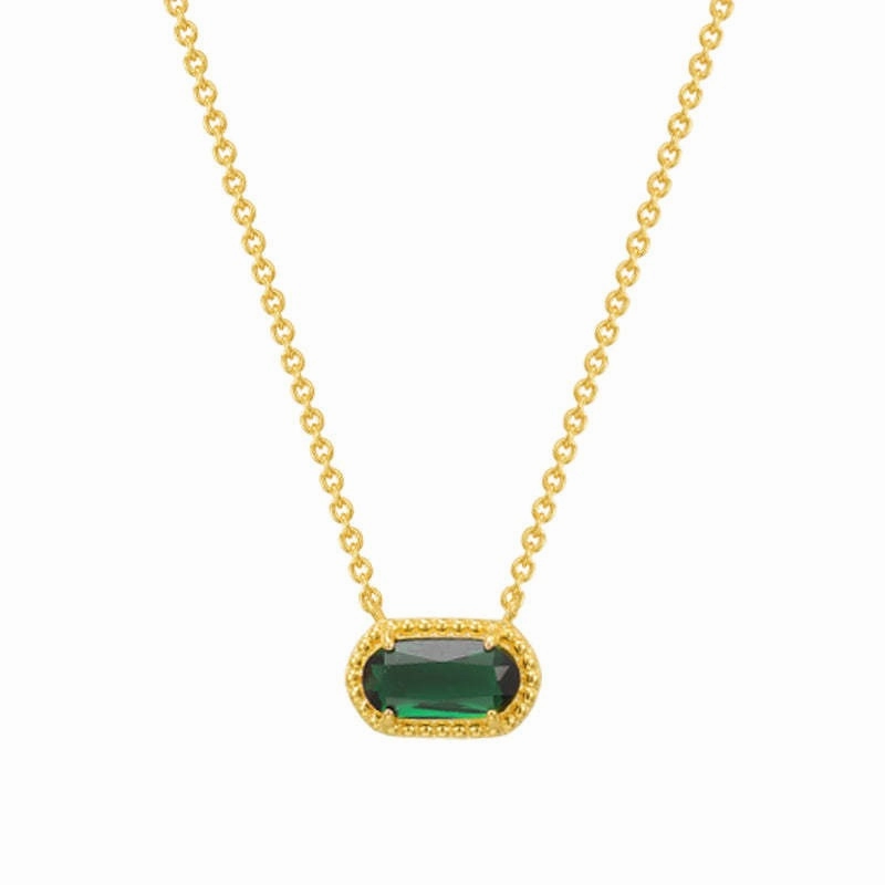 Wholesale Oval Emerald Copper Necklaces