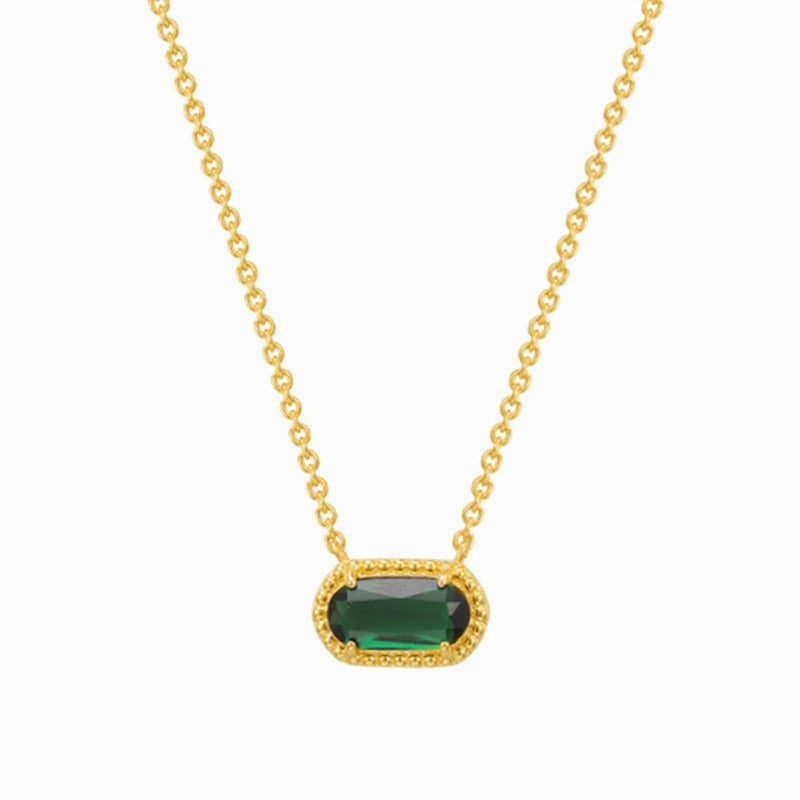 Wholesale Oval Emerald Copper Necklaces