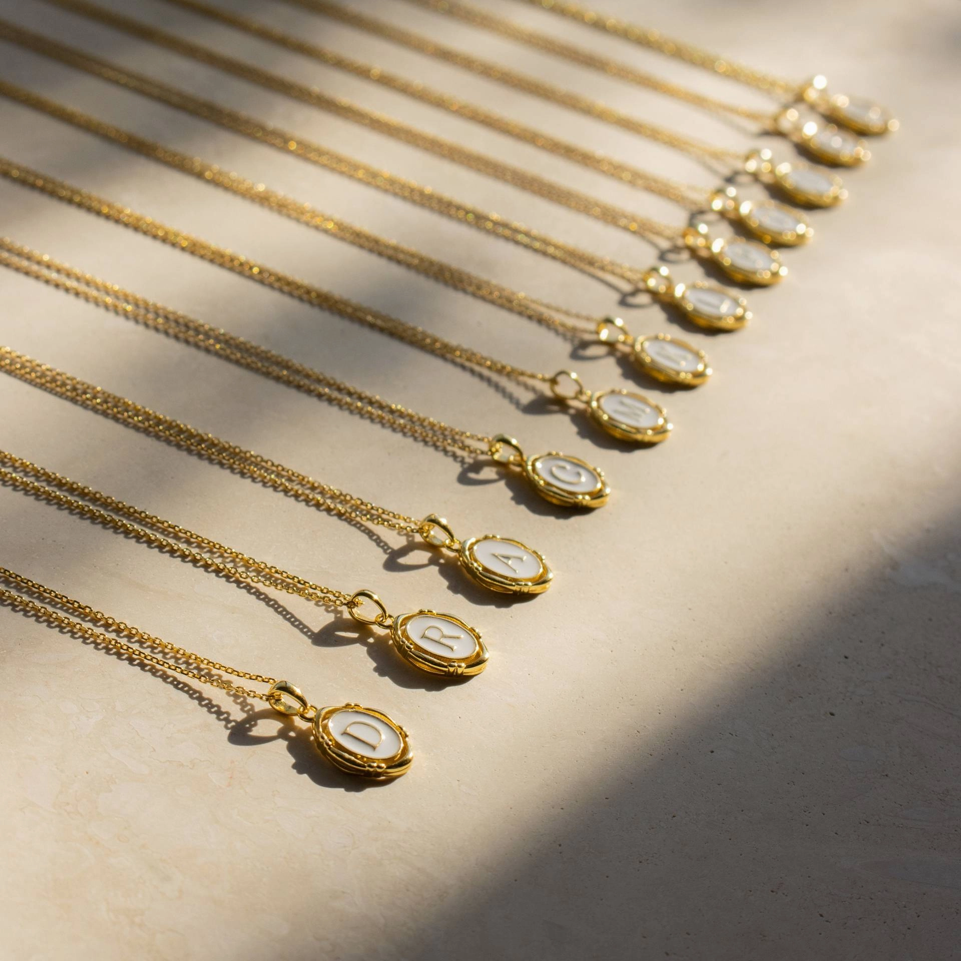 Wholesale Oval Letter Titanium Steel Necklaces