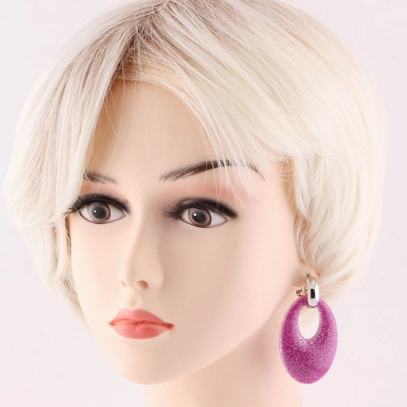 Wholesale Oval Resin Pendant Earrings