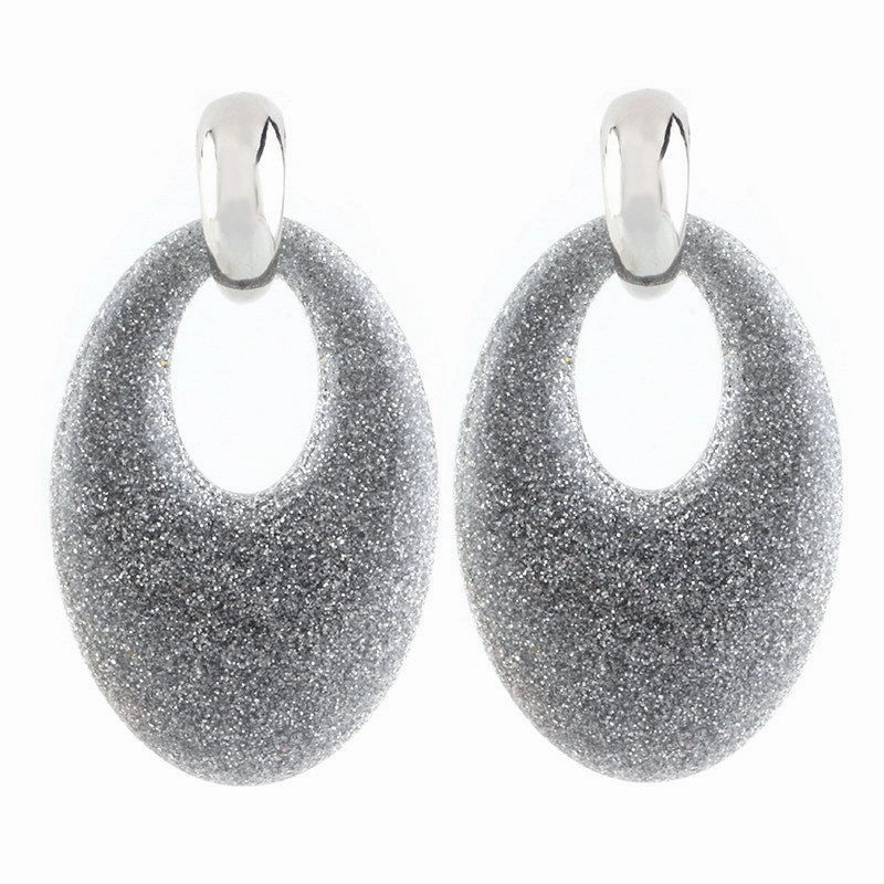 Wholesale Oval Resin Pendant Earrings