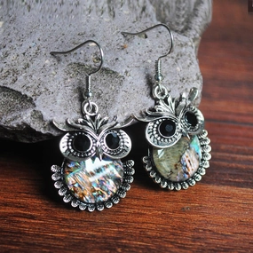 Wholesale Owl Color Alloy Earrings