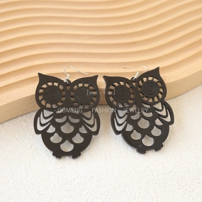 Wholesale Owl Cutout Acrylic Earrings