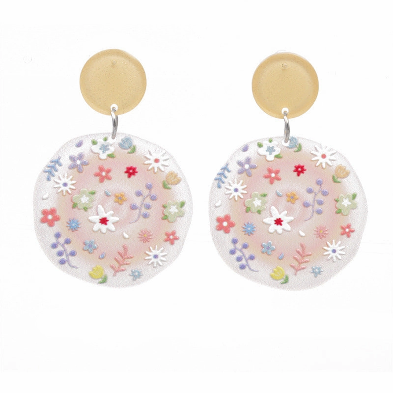 Wholesale Owl Rabbit Flowers Acrylic Earrings