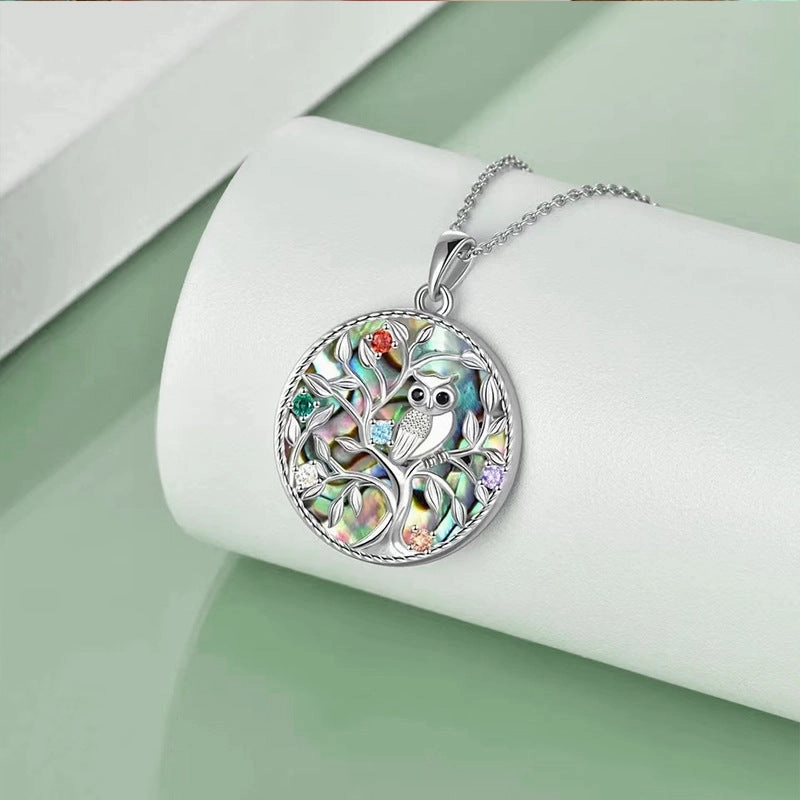 Wholesale Owl Tree Of Life Alloy Pendant Necklace