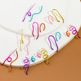 Wholesale Painted Geometry Alloy Earrings