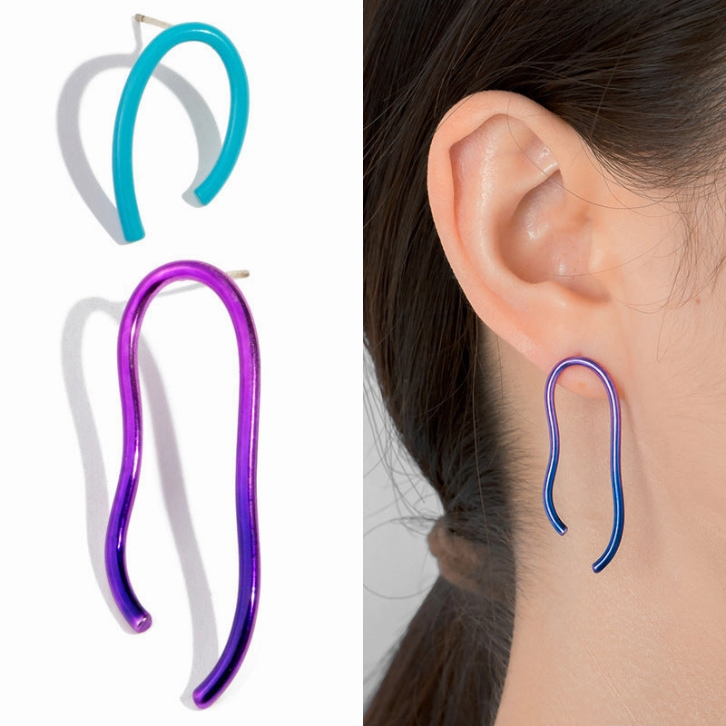 Wholesale Painted Geometry Alloy Earrings