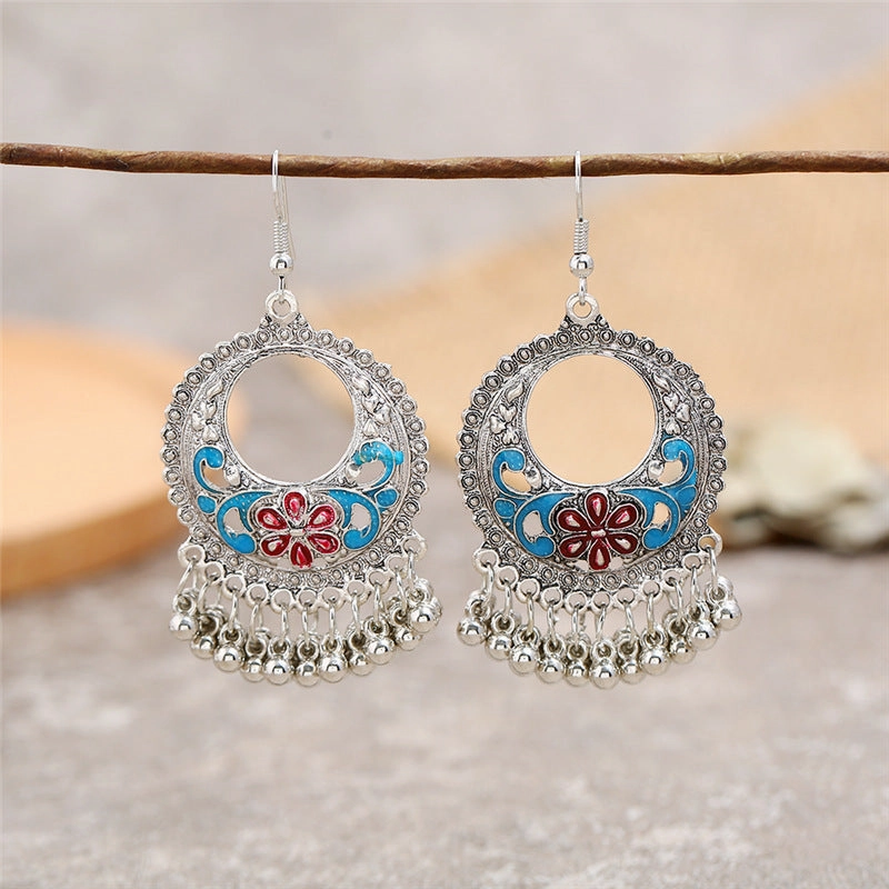 Wholesale Painted Tassels Alloy Earrings