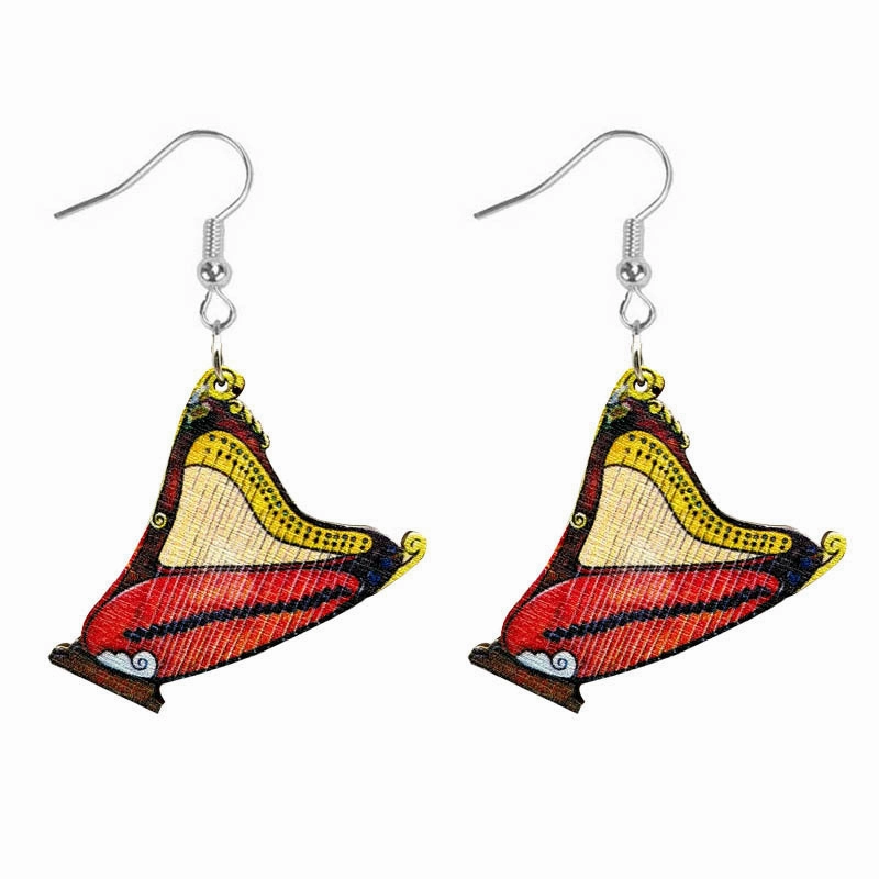 Wholesale Painted Teacher Wooden Earrings