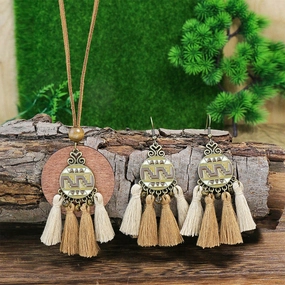 Wholesale Palace Vintage Tassel Alloy Earrings