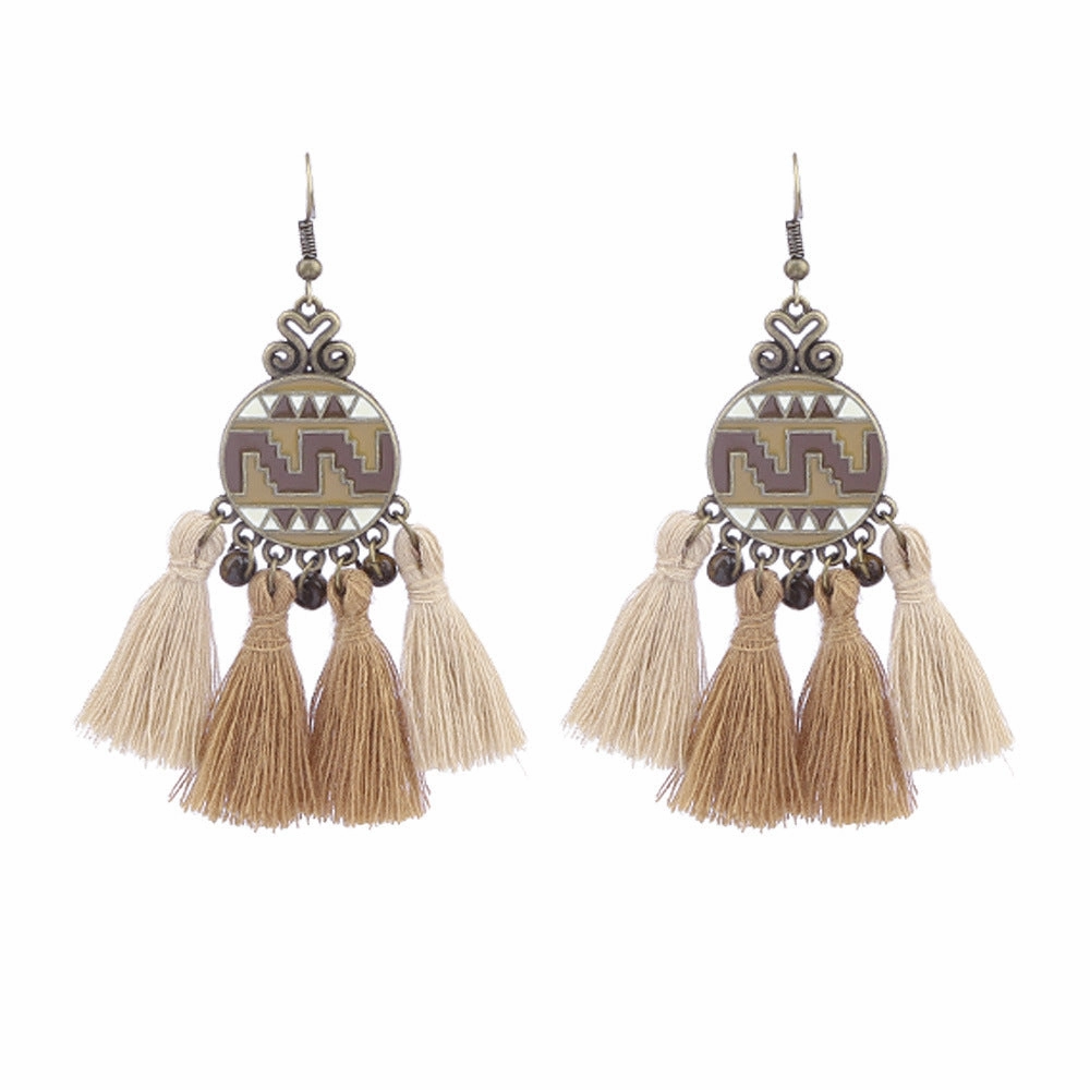 Wholesale Palace Vintage Tassel Earrings Necklace