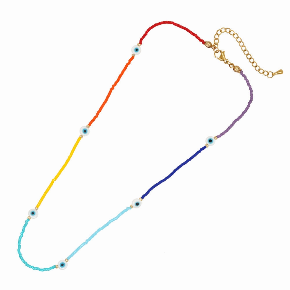 Wholesale Palm Eye Heart Stainless Steel Necklace