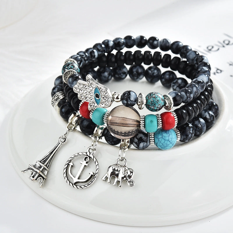 Wholesale Palm Love Elephant Alloy Bracelet