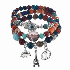 Wholesale Palm Love Elephant Alloy Bracelet