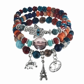 Wholesale Palm Love Elephant Alloy Bracelet