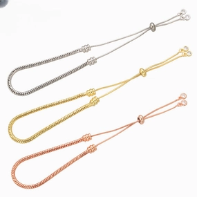 Wholesale Pan Beads Large Hole Beads Foundation Chain Adjustable Bracelet