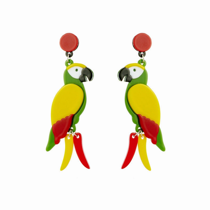Wholesale Parrot Acrylic Earrings