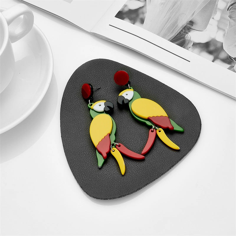 Wholesale Parrot Acrylic Earrings