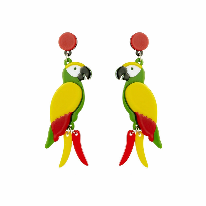 Wholesale Parrot Acrylic Earrings