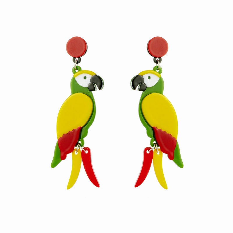 Wholesale Parrot Acrylic Earrings