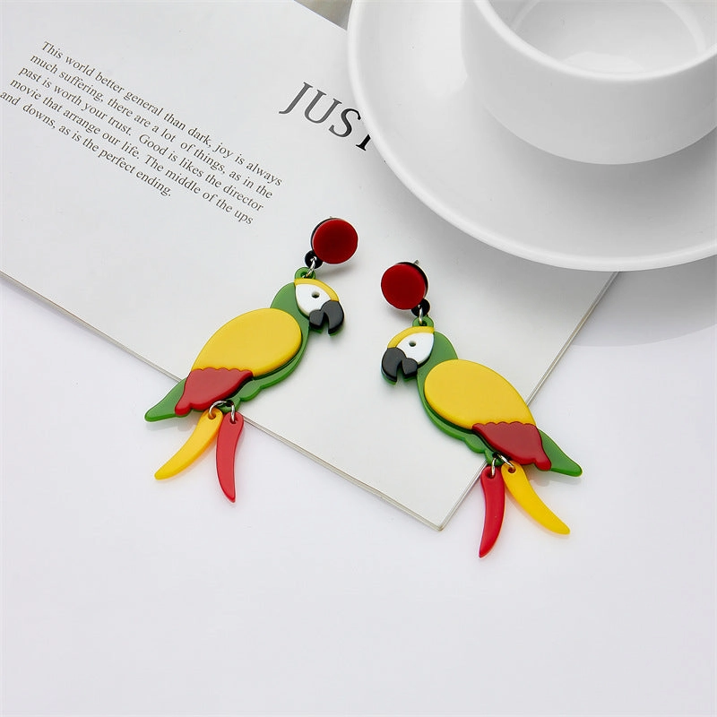 Wholesale Parrot Acrylic Earrings