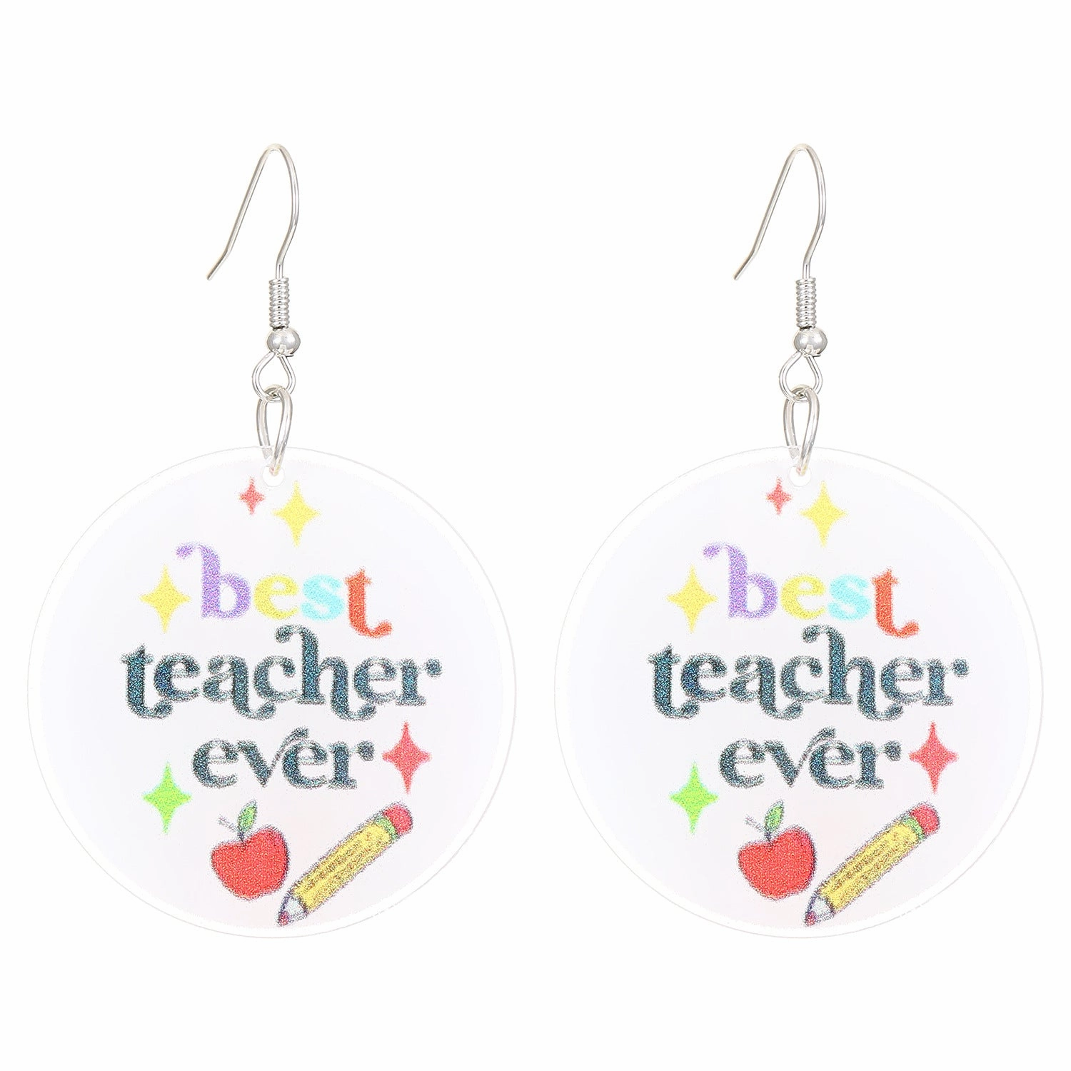 Wholesale Pastoral color letter MAMA acrylic earrings