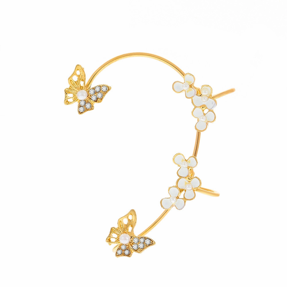 Wholesale Pearl Butterfly Ear Clip No Pierced Alloy Earrings
