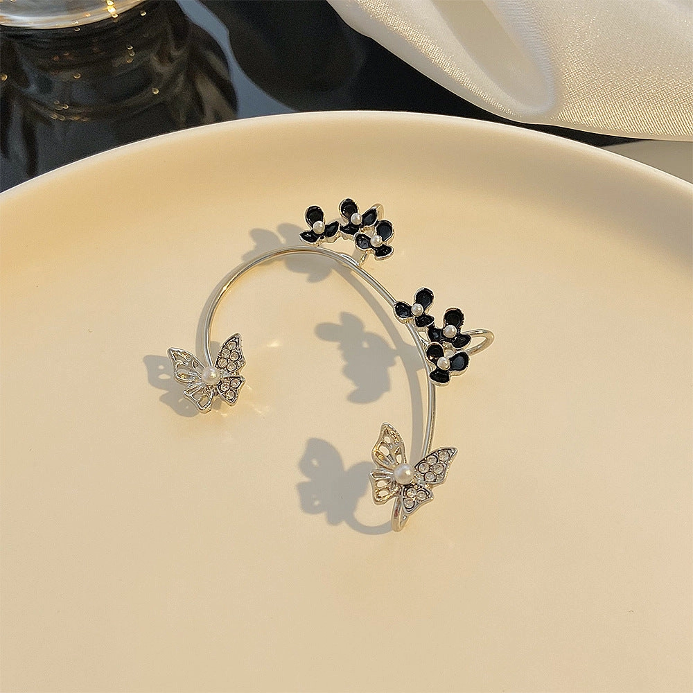 Wholesale Pearl Butterfly Ear Clip No Pierced Alloy Earrings