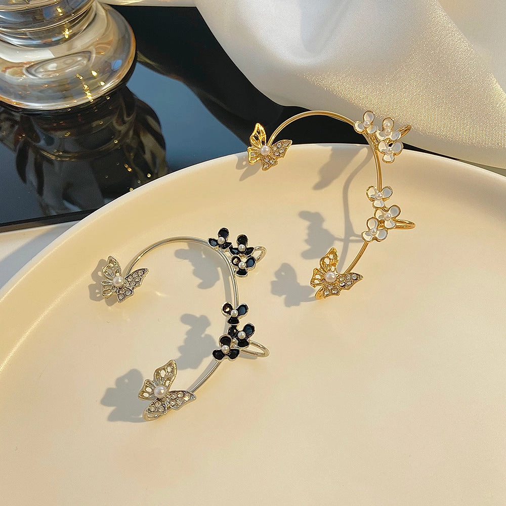 Wholesale Pearl Butterfly Ear Clip No Pierced Alloy Earrings