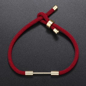 Wholesale Pearl Button Jewelry DIY Braided Hand Rope Semi-finished Red Rope Bracelet