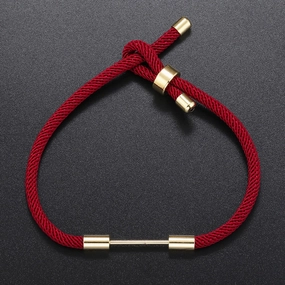 Wholesale Pearl Button Jewelry DIY Braided Hand Rope Semi-finished Red Rope Bracelet