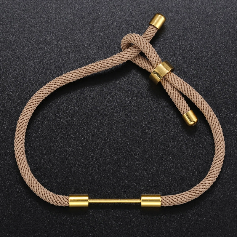 Wholesale Pearl Button Jewelry DIY Braided Hand Rope Semi-finished Red Rope Bracelet