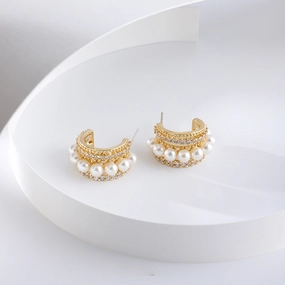 Wholesale Pearl Copper Earrings