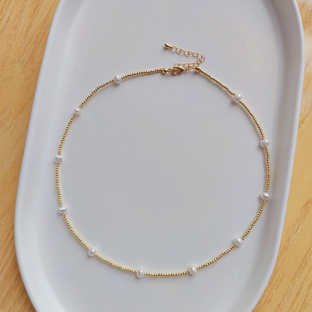 Wholesale Pearl Diamond Evil Eye Pendant Necklace