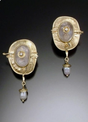 Wholesale Pearl Earrings Creative Gold Plated Enamel Set Diamond Earrings