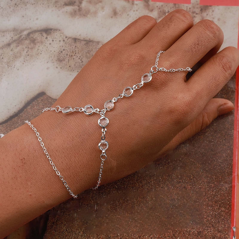 Wholesale Pearl Finger Ring Wedding Beaded Bracelet