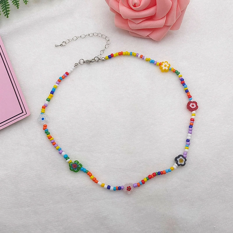 Wholesale Pearl Flower String Beads Glass Bracelet