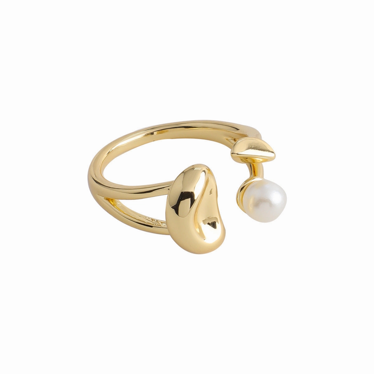 Wholesale Pearl Geometric Rings