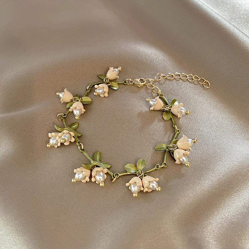 Wholesale Pearl Leaf Pearl Bracelet Earrings Necklaces