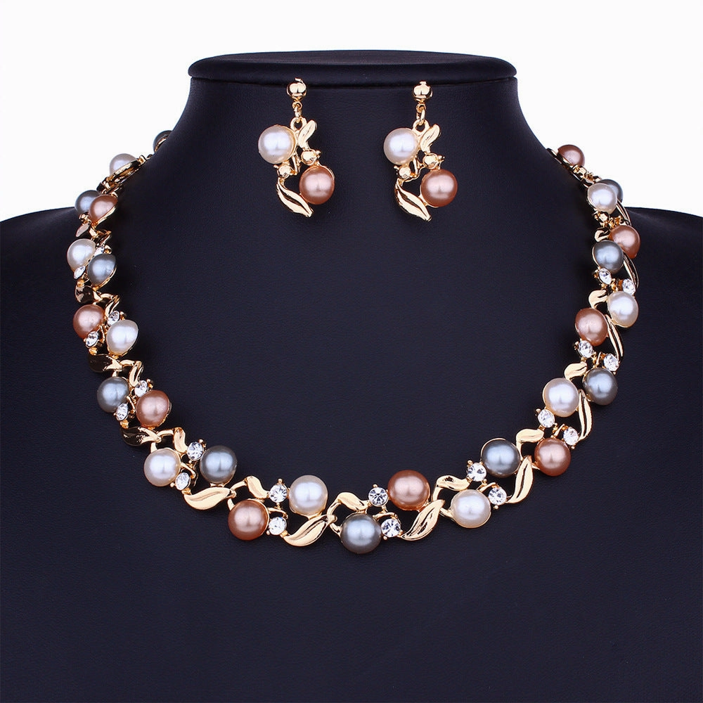 Wholesale Pearl Necklace Earring Set