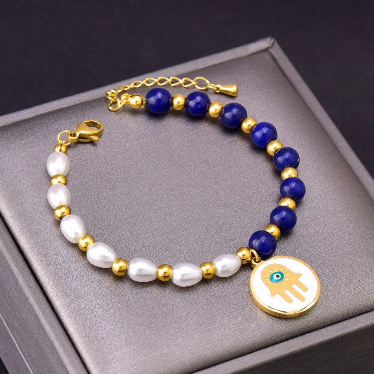 Wholesale Pearl Necklace Set Titanium Steel Clavicle Chain Bracelet Earrings Three Piece Set