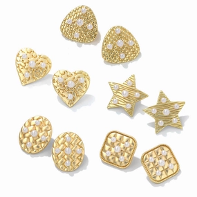 Wholesale Pearl Star Alloy Earrings