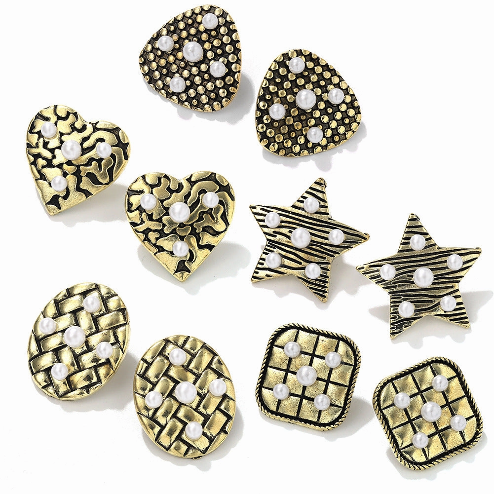 Wholesale Pearl Star Alloy Earrings