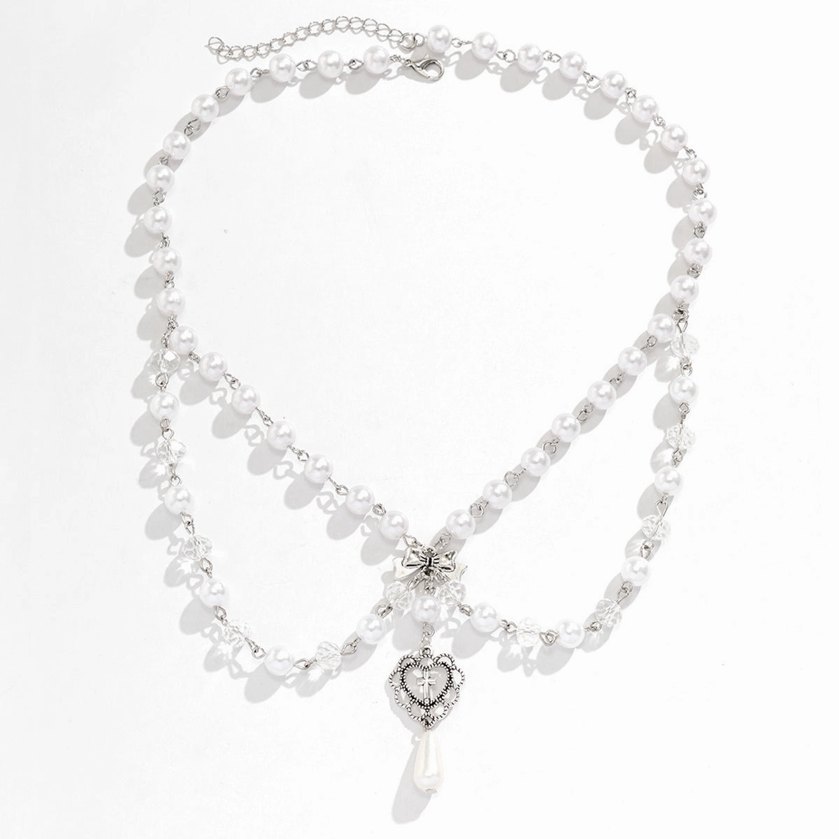 Wholesale Pearl Tassel Strawberry Butterfly Necklace