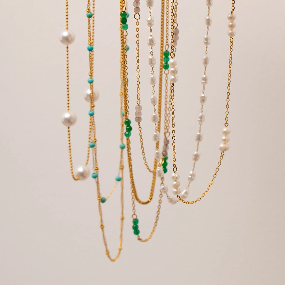 Wholesale Pearl Trend Fashion Women's Stainless Steel Necklace