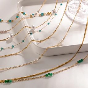 Wholesale Pearl Trend Fashion Women's Stainless Steel Necklace