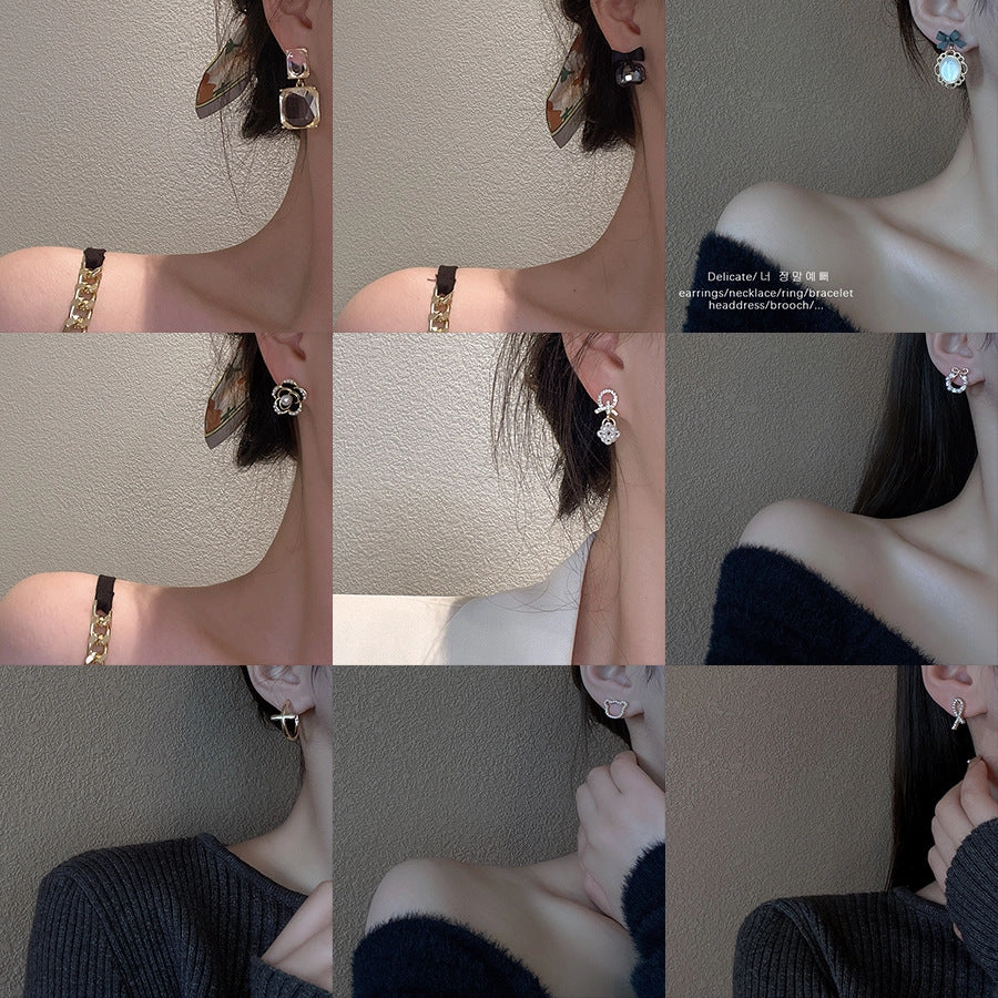 Wholesale Pearl Vintage Silver Earrings